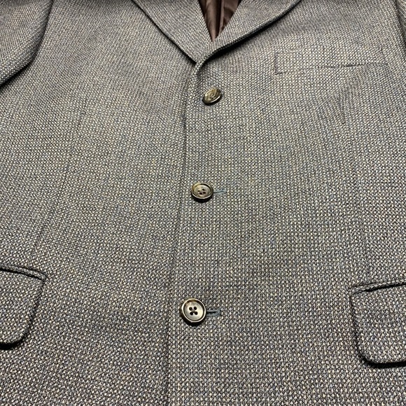 Pronto Uomo Couture 100% Wool Blazer Navy/Grey Size 44 Short - Picture 3 of 15